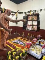 Purnahuti and Pujana by HH Swamiji at Shri Vishveshwara Venugopala Temple; Paduka Pujana (14 Feb 2026) Pictures Courtesy of Shri Shriram Shirali